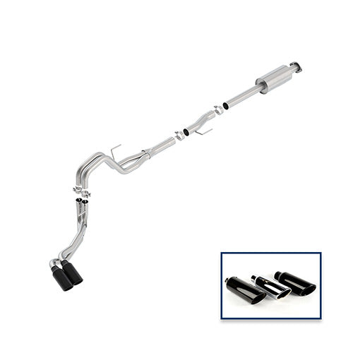 Ford Racing 15-18 F-150 3.5L Cat-Back Extreme Exhaust System Side Exit w/ Black Chrome Tips