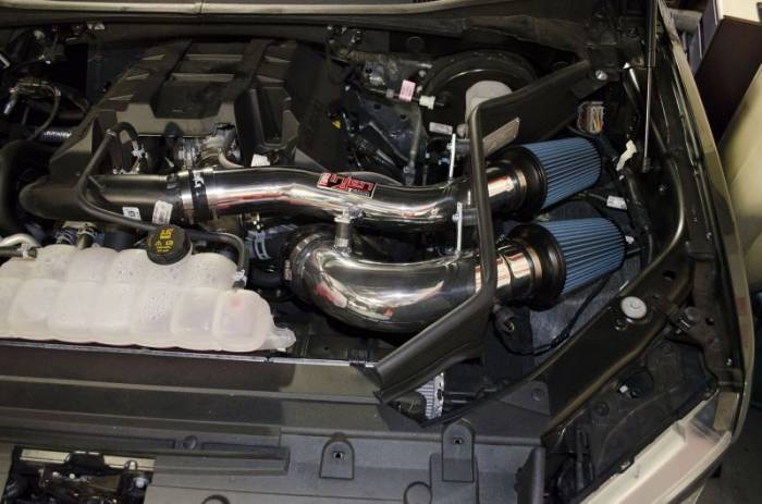Injen 2015+ Ford F-150 V6 2.7L/3.5L EcoBoost Wrinkle Black Short Ram Intake (Includes Heat Shield) - 0