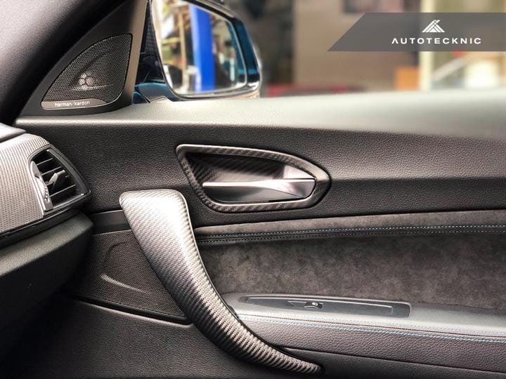 AutoTecknic Dry Carbon Interior Door Handle Trims | BMW F20 1-Series | BMW F22 2-Series | BMW F87 M2