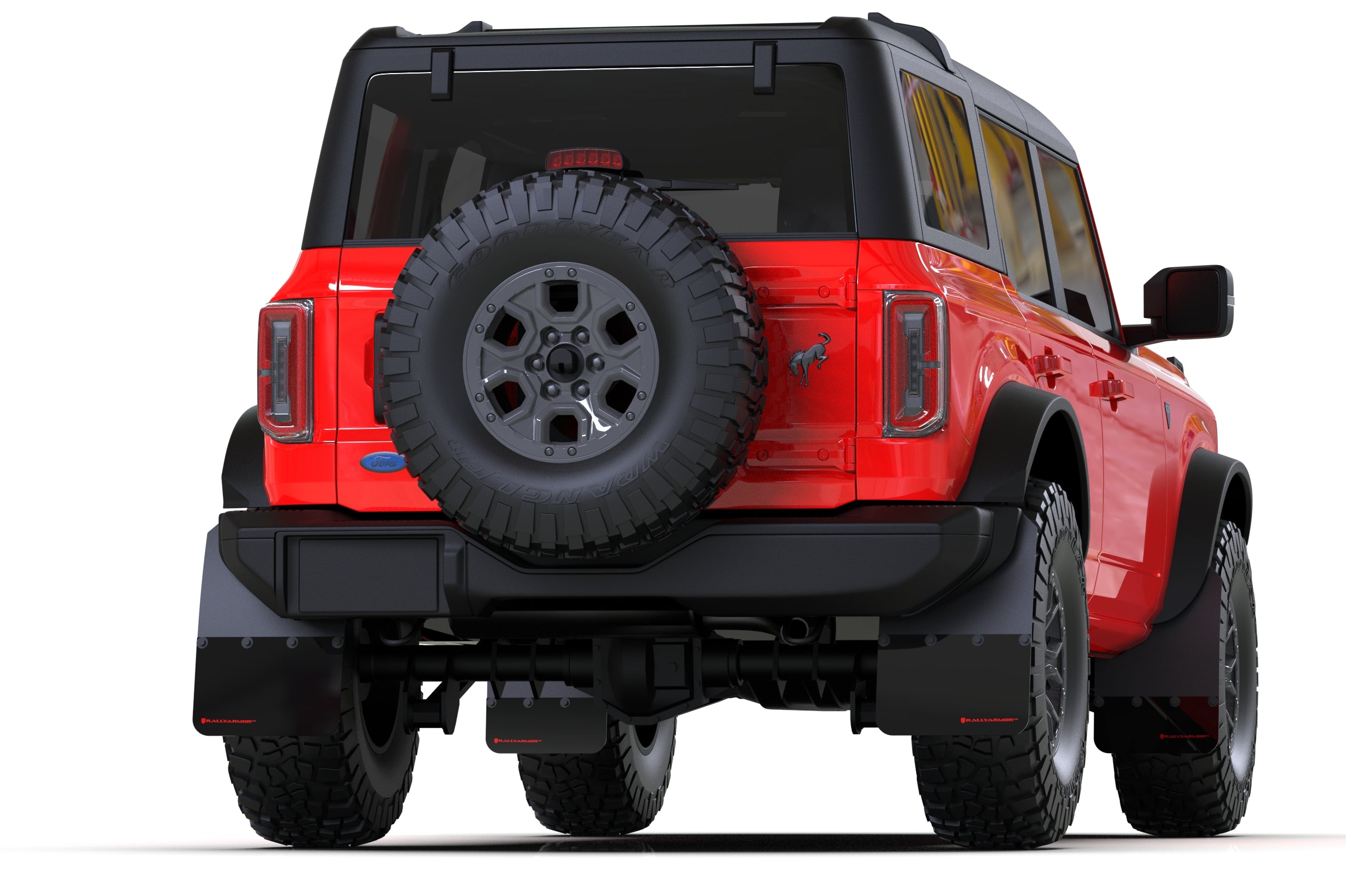 Rally Armor 21-22 Ford Bronco (Plstc Bmpr - NO Rptr/Sprt - NO RR/RB) Blk Mud Flap