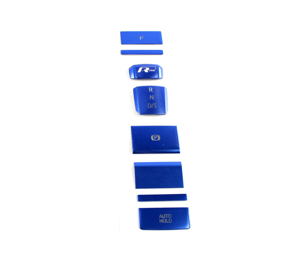 Buy blue Billet Styled Interior Switch Cover Kit - VW / Mk8 GTI / Golf R (DSG)