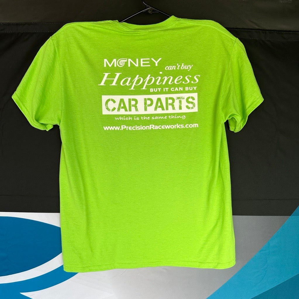 Buy lime Precision Raceworks T-Shirt - Money Can&#39;t Buy Happiness