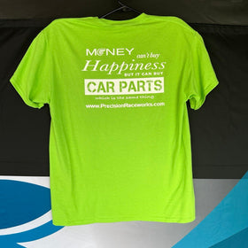 Buy lime Precision Raceworks T-Shirt - Money Can't Buy Happiness