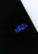 A black Mk4 Golf R32 crewneck sweater for men. Photo is a close up of the sweater with an embroidered Mk4 Golf R32. Fabric is a cotton and polyester mix and high quality and fits to size. The style is long sleeve, crew neck, and embroidery on left chest.