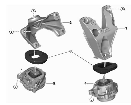 BMW G-Series Billet Motor Mount Inserts