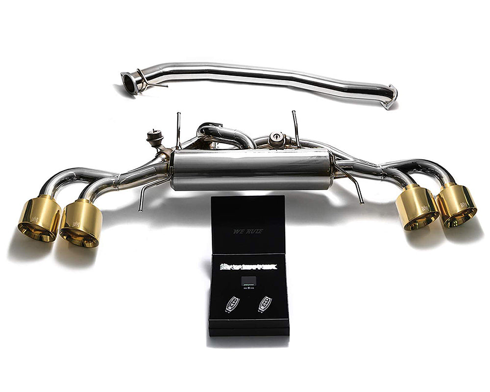 Armytrix Stainless Steel Valvetronic Catback Exhaust 90mm System with Quad Exhaust Tips | 2009-2021 Nissan GT-R R35