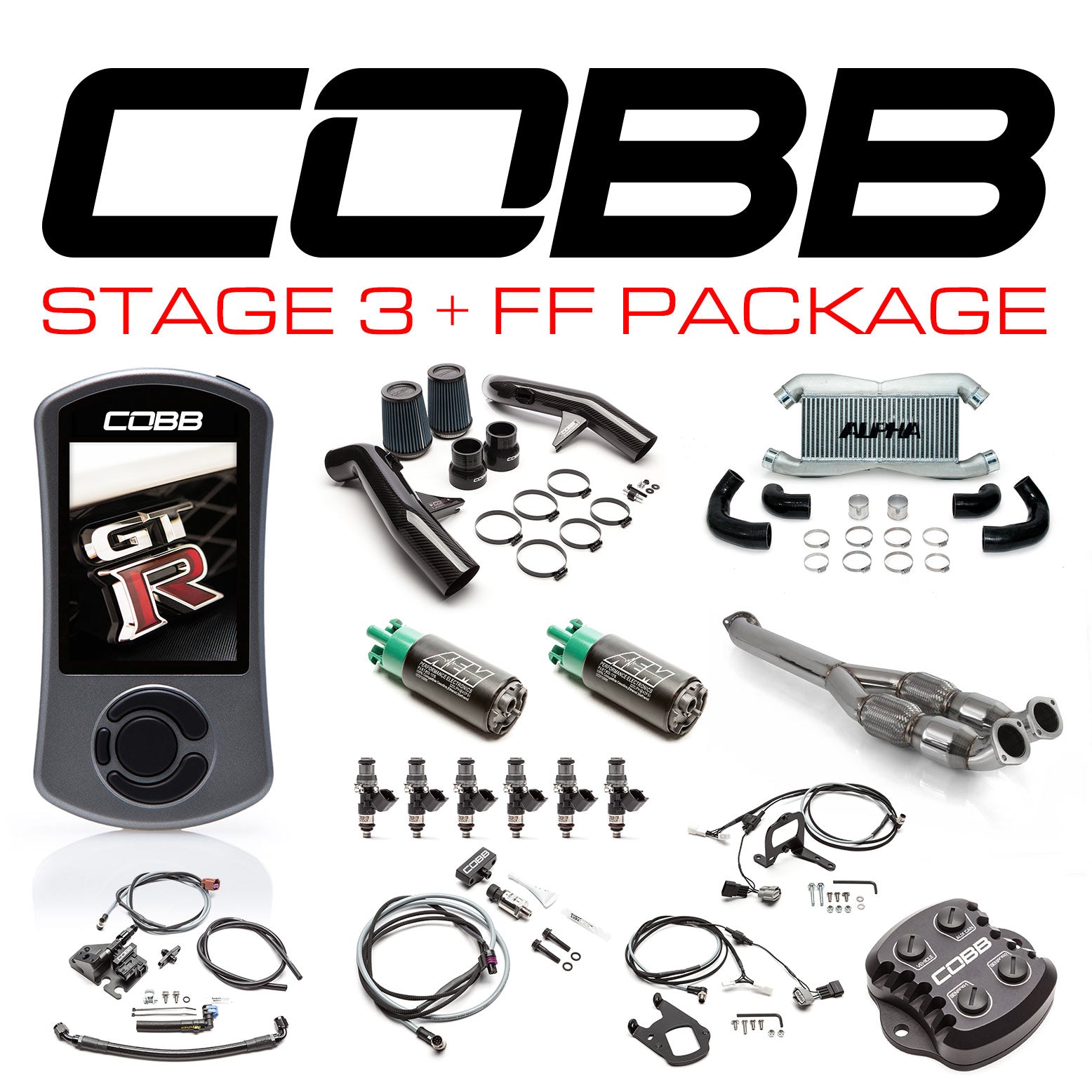 NISSAN GT-R STAGE 3 + CAN GATEWAY + FF CARBON FIBER POWER PACKAGE NIS-006 WITH TCM FLASHING