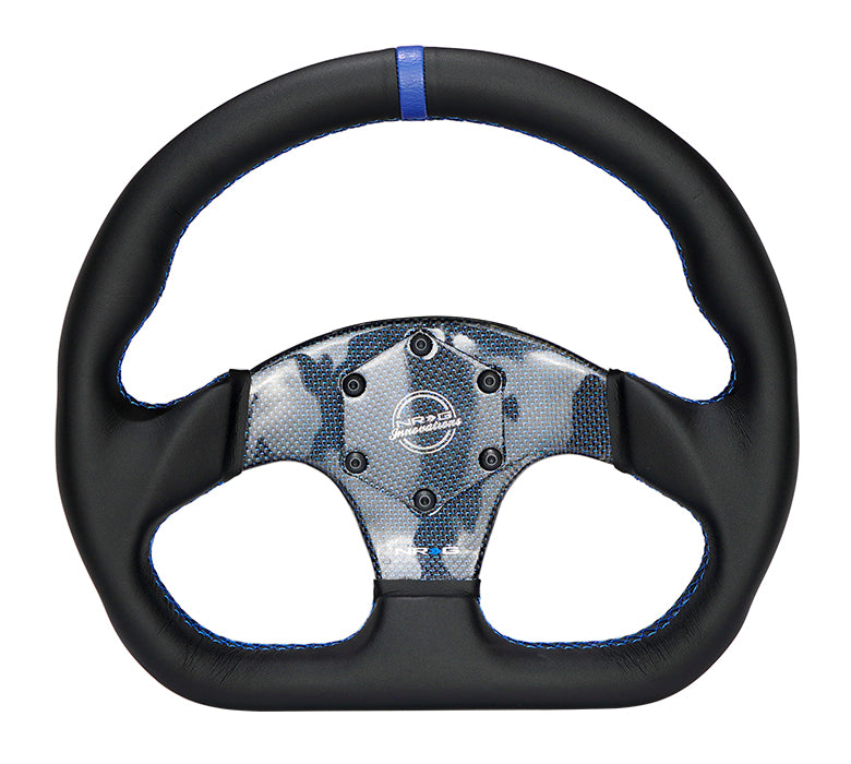 NRG INNOVATIONS FLAT BOTTOM CARBON FIBER STEERING WHEEL - 0