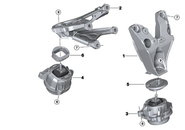 BMW G-Series Billet Motor Mount Inserts