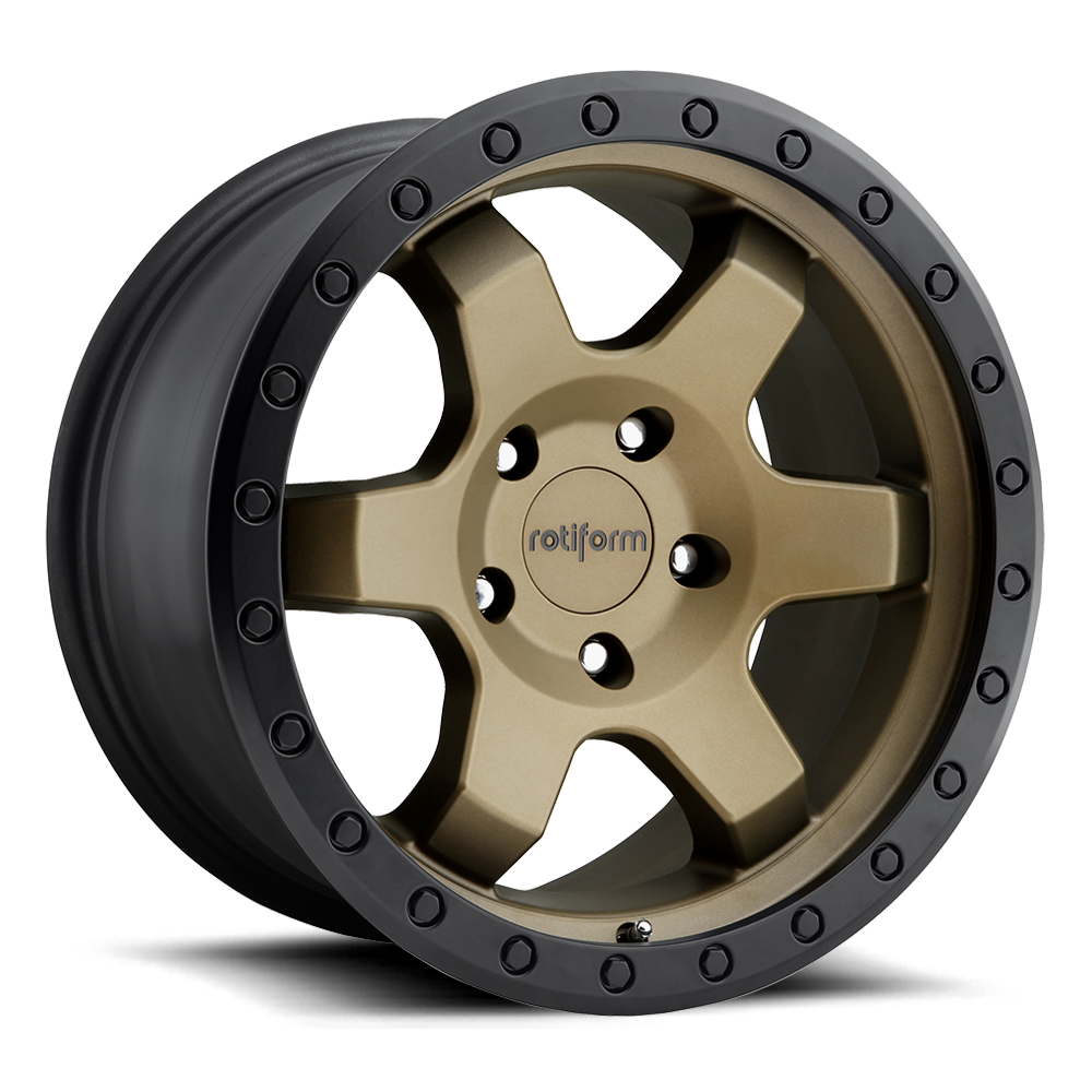Rotiform R150 SIX-OR Wheel 17x9 6x139.7 1 Offset - Matte Bronze Black Bead Ring
