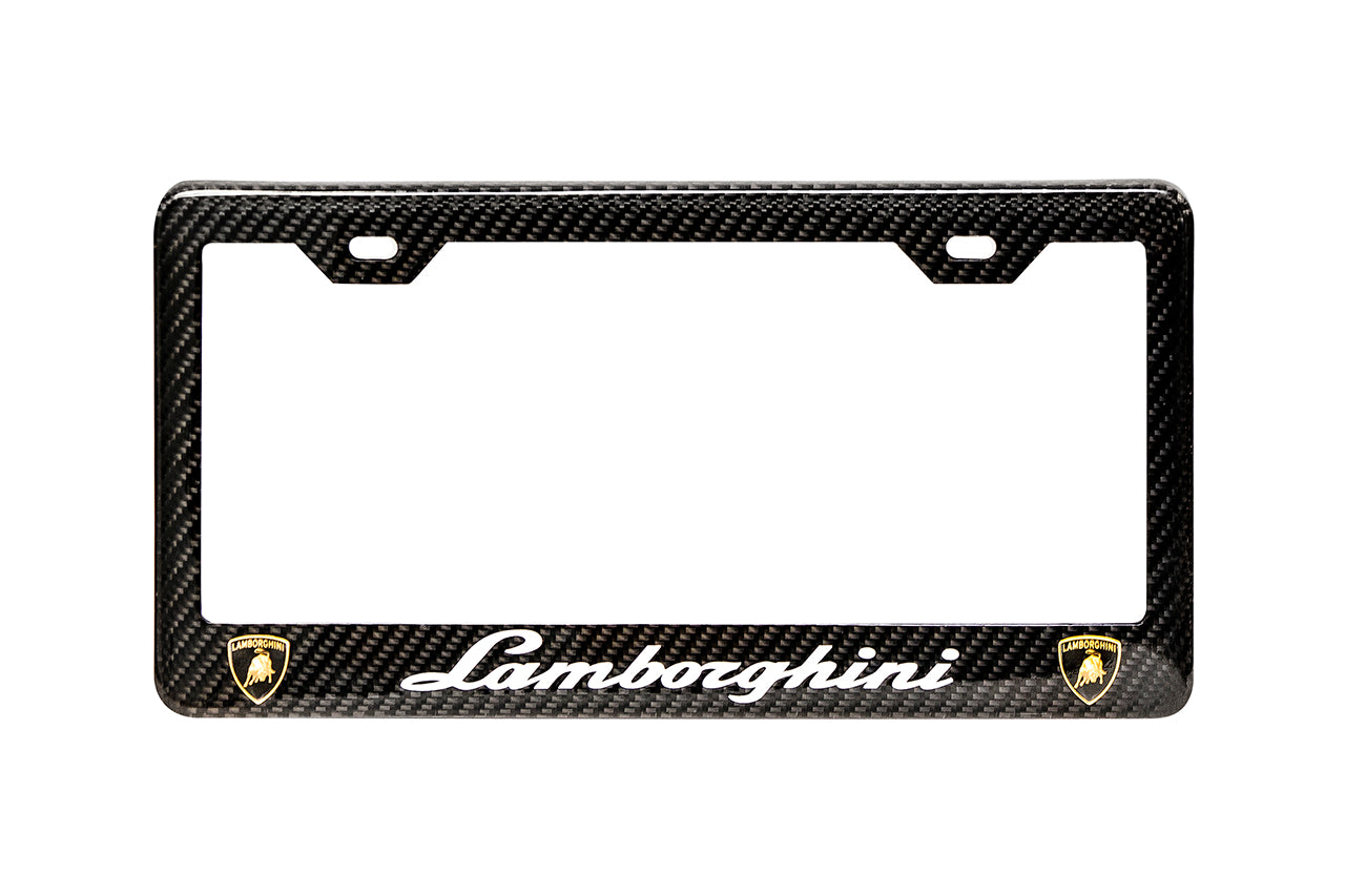 Carbon Fiber Lamborghini License Plate Frames - 0