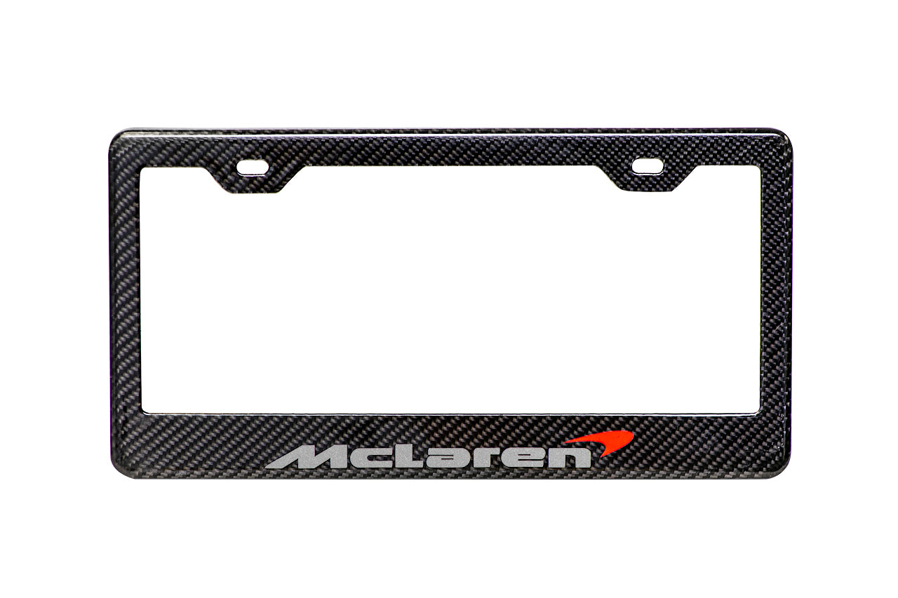 Carbon Fiber McLaren License Plate Frames - 0