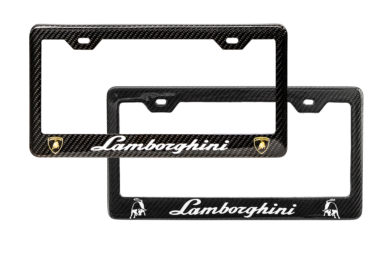 Carbon Fiber Lamborghini License Plate Frames