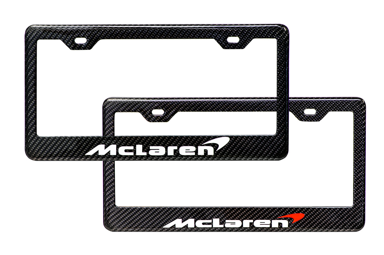 Carbon Fiber McLaren License Plate Frames