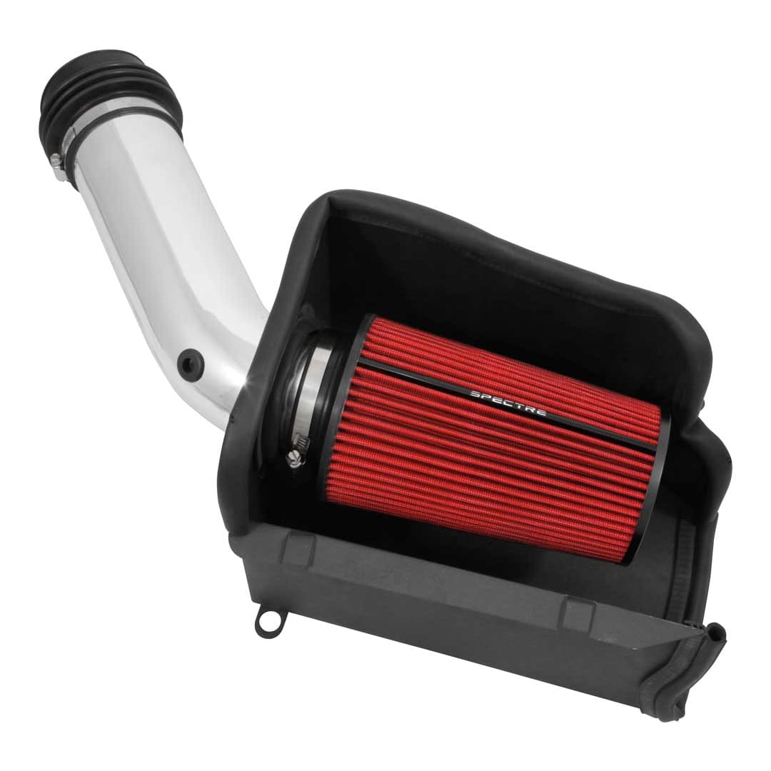 Spectre 94-97 Ford SD 7.3L DSL Air Intake Kit - Polished w/Red Filter
