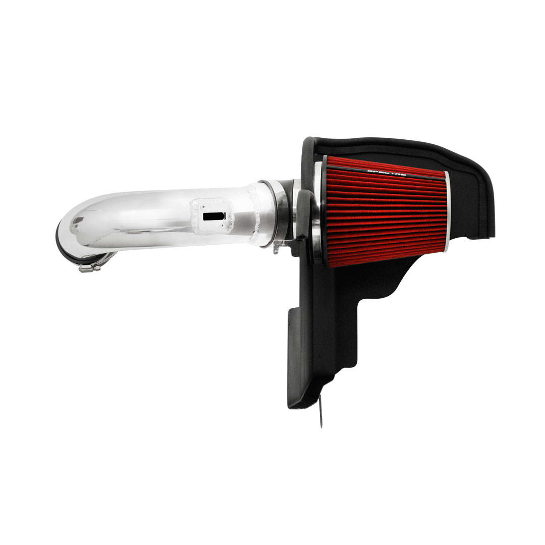 Spectre 11-14 Ford Mustang GT V8-5.0L F/I Air Intake Kit - Polished w/Red Filter