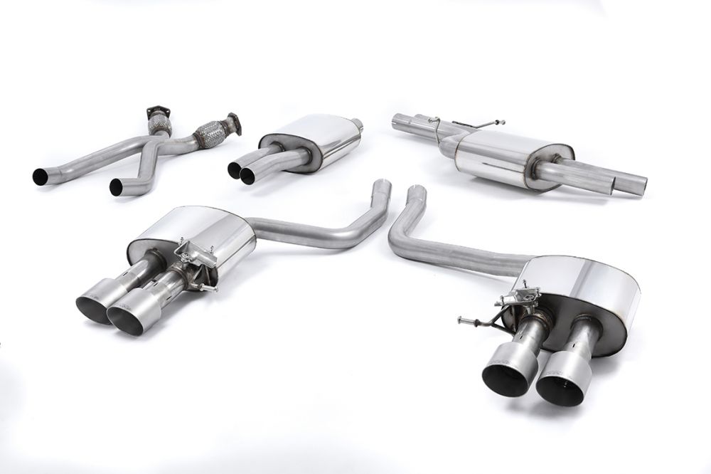 Milltek Resonated And Valved Cat-Back Exhaust System With Quad Titanium Tips  - Audi SQ5 3.0 TFSI