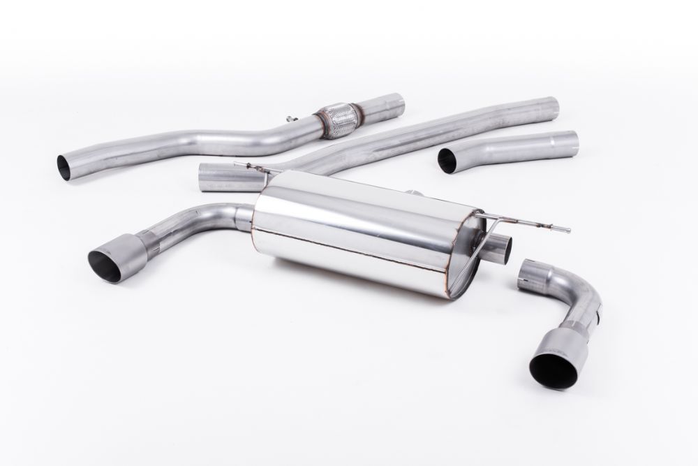 Milltek Non Resonated 3" Cat Back Exhaust - Twin 90mm Polished Tips - F32 428I Coupe - Automatic - N20 Engine
