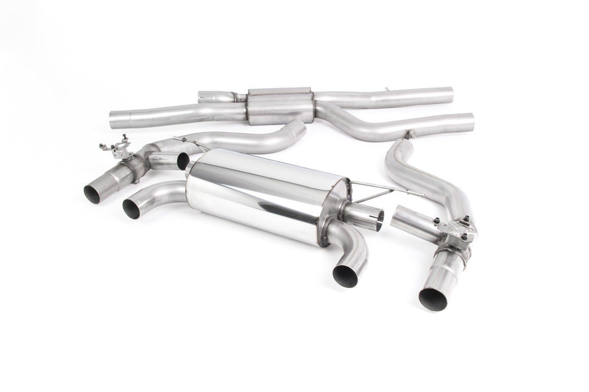 Milltek Sport BMW 2 Series F87 M2 Competition Coupé (2018-2020) Race Cat Back Exhaust System - With Quad GT-90 Polished Tips