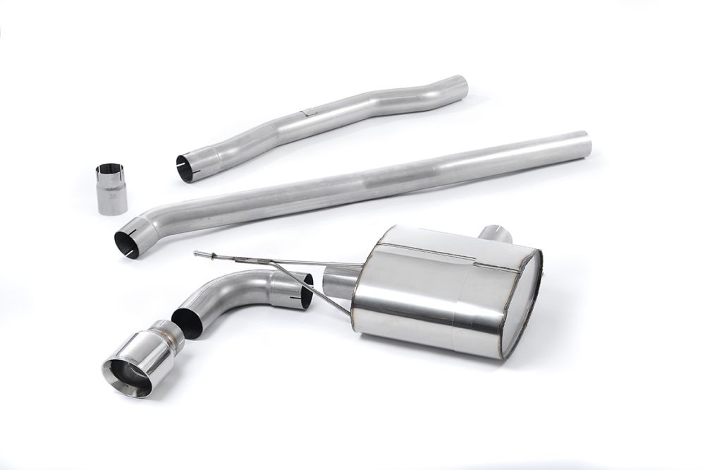 Milltek Non Resonated 2.76" Cat Back Exhaust - Single 100mm GT Polished Tip - F56 Cooper 1.5T