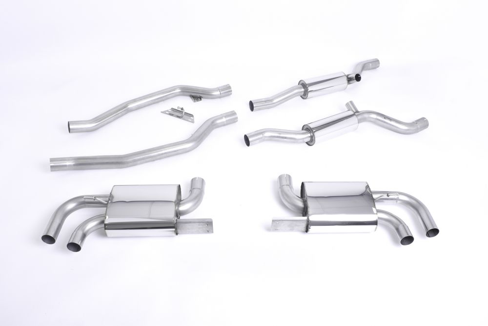 Milltek Resonated 2.76" Cat Back Exhaust - Uses OE Tips - Cayenne 958 Turbo