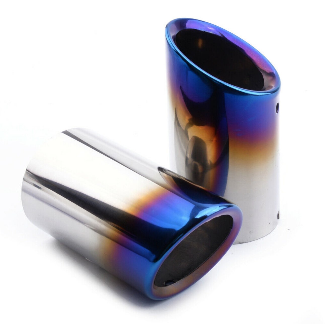 2006+ BMW E Chassis 323 325 328 330 Slip-On N51 / N52 Exhaust Tips (Pair) - 0