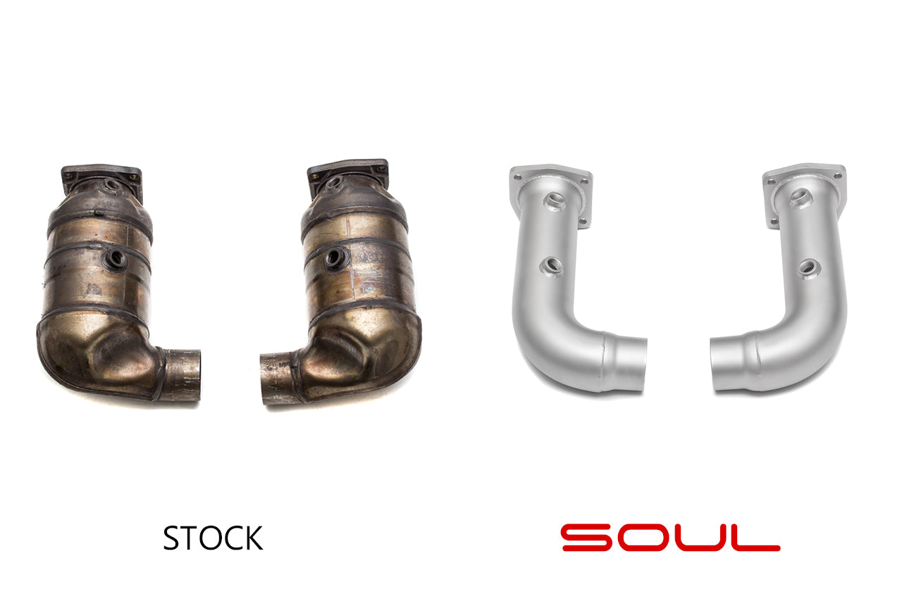 Soul Performance Turbo Cat Bypass Pipes For Porsche 911 Turbo (991.1/991.2)