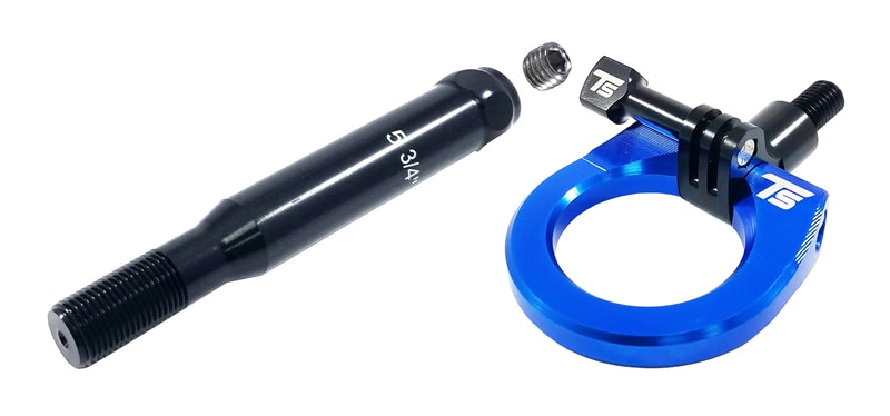 Torque Solution Billet Front Tow Hook W/ Go Pro Mount (Blue): Subaru W
