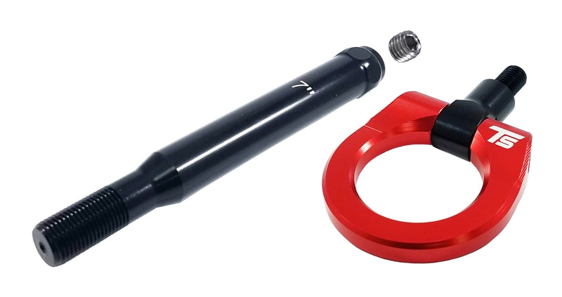 Torque Solution Billet Rear Tow Hook (Red): Subaru WRX / STI 2015+