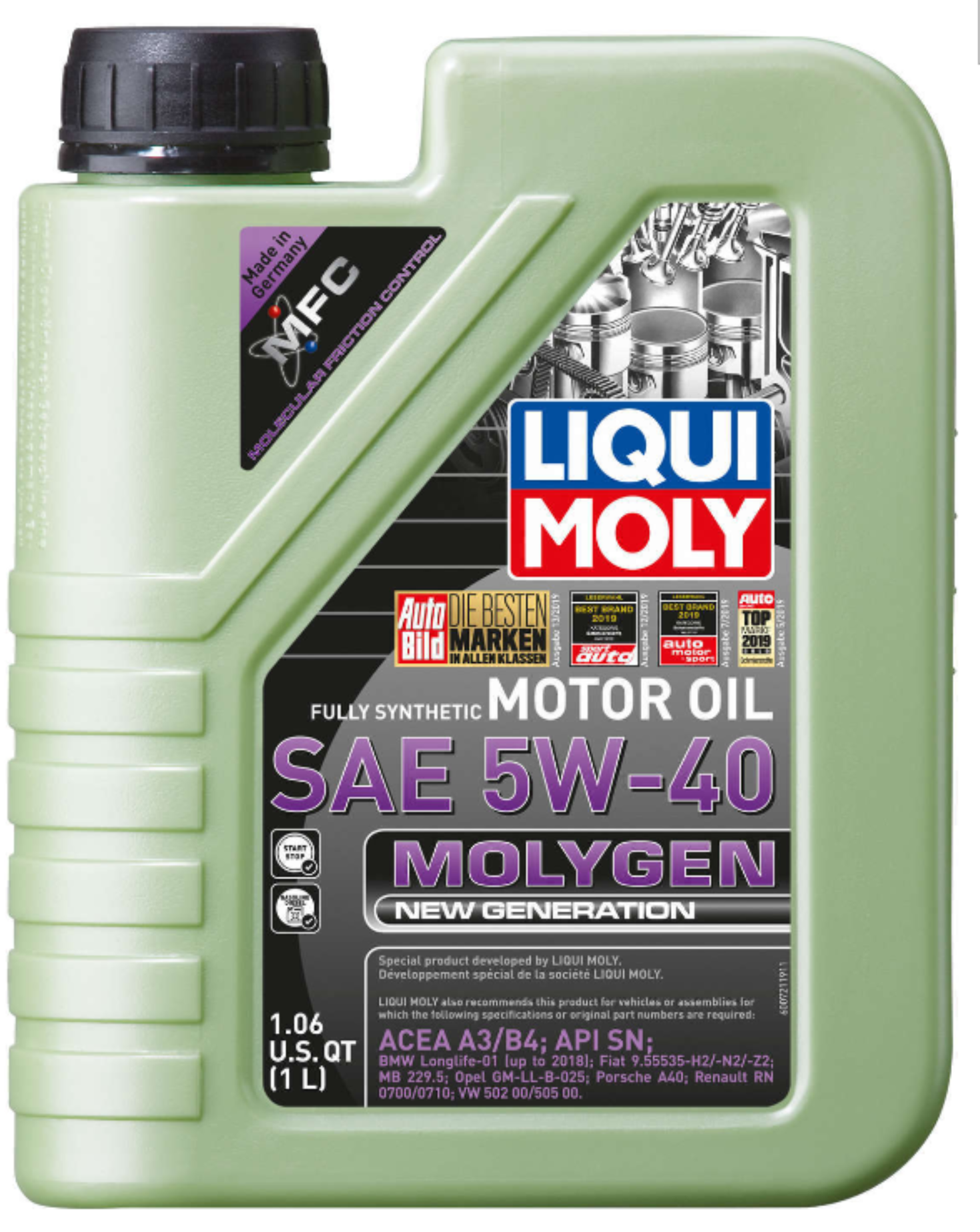 5W40 Molygen New Generation Engine Oil (1 Liter) - Liqui Moly LM20230