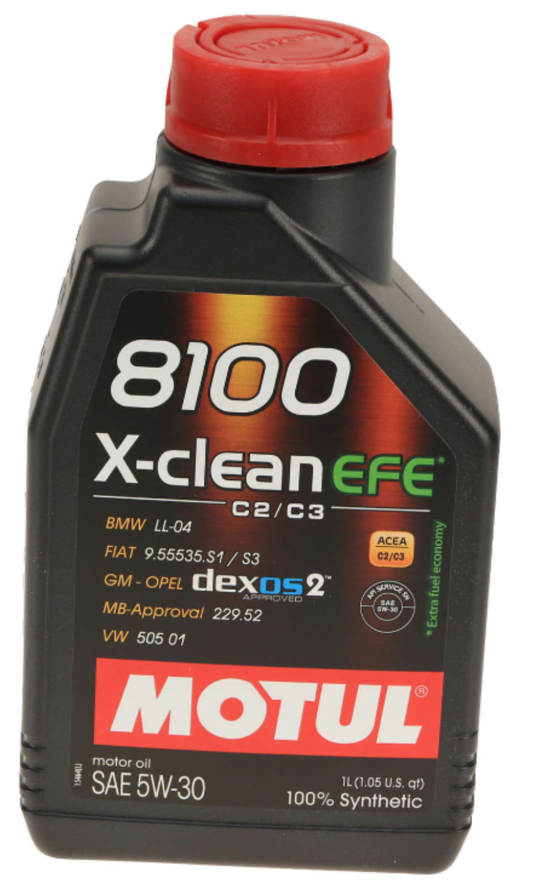Motul 8100 X-CLEAN EFE Synthetic 5W-30 Motor Oil, 1 Liter
