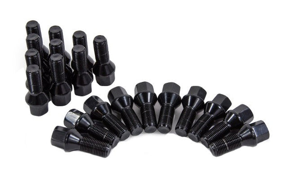 Conical Seat Wheel Bolt Black - 14x1.5x 42mm Length - 20 Pack