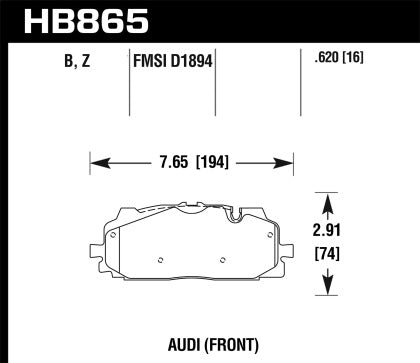 Hawk 18-19 Audi S5 HPS 5.0 Front Brake Pads - 0