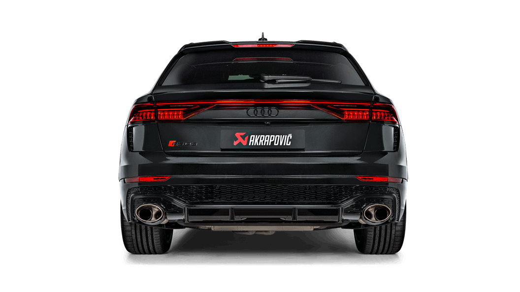 Akrapovic 2020+ Audi RS Q8 (M4) Evolution Line Cat Back (Titanium) w/Carbon Fiber/Titanium Tips