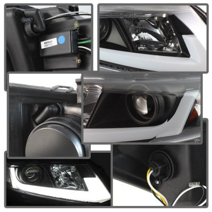 Spyder 12-14 Honda Civic (Excl. 2014 Coupe) Projector Headlights Lgtbr DRL Black PRO-YD-HC12-DRL-BK - 0