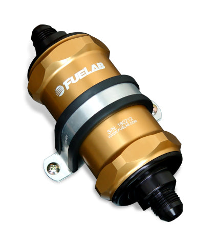 Fuelab 818 In-Line Fuel Filter Standard -6AN In/Out 6 Micron Fiberglass