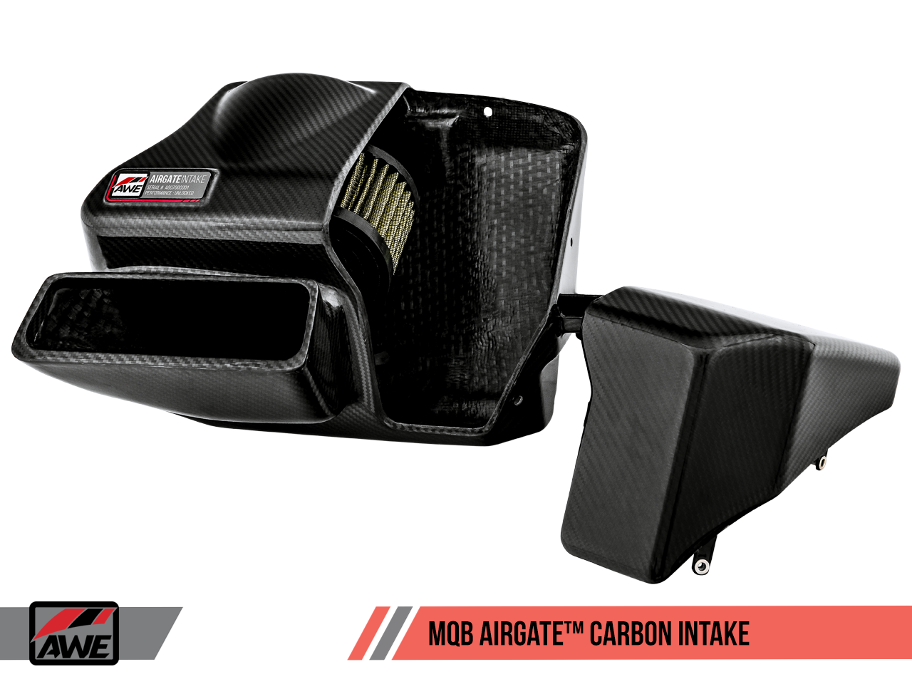 AWE AirGate™ Carbon Intake for Audi / VW MQB (1.8T / 2.0T) - With Lid