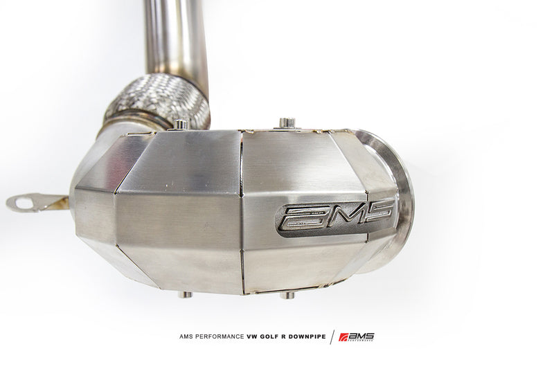 AMS Performance MK7 Golf R Downpipe With High Flow Catalytic Converter - 0