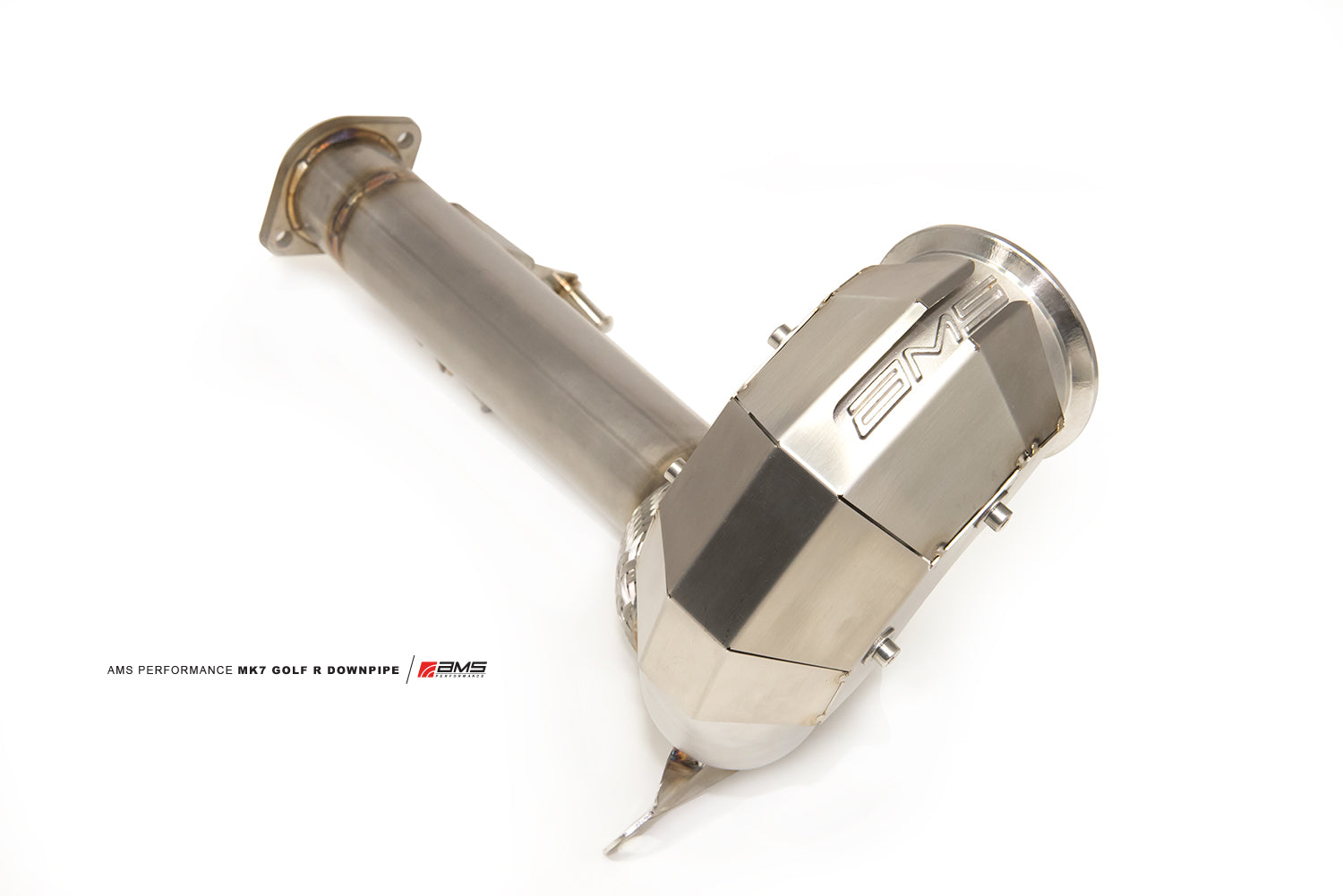 AMS Performance MK7 Golf R Downpipe With High Flow Catalytic Converter