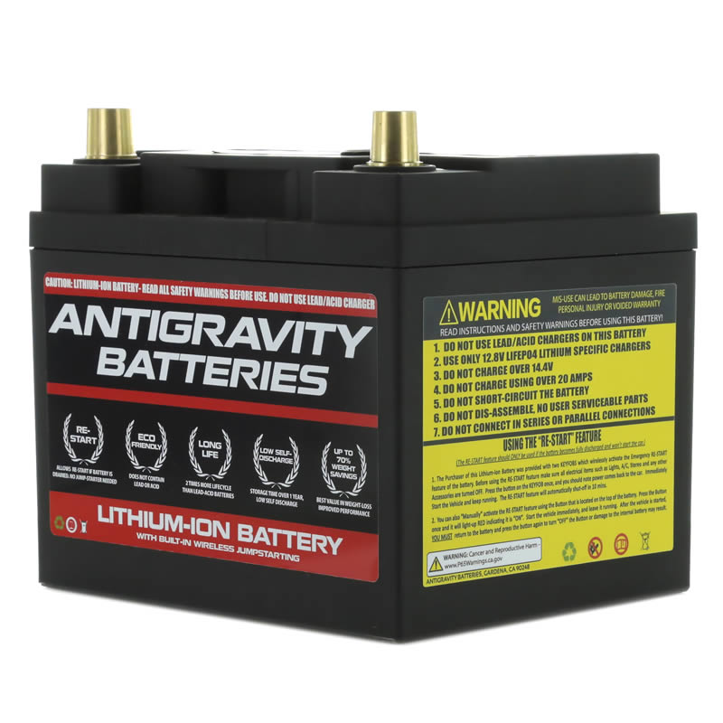 Antigravity Group 26 Lithium Car Battery w/Re-Start - 0
