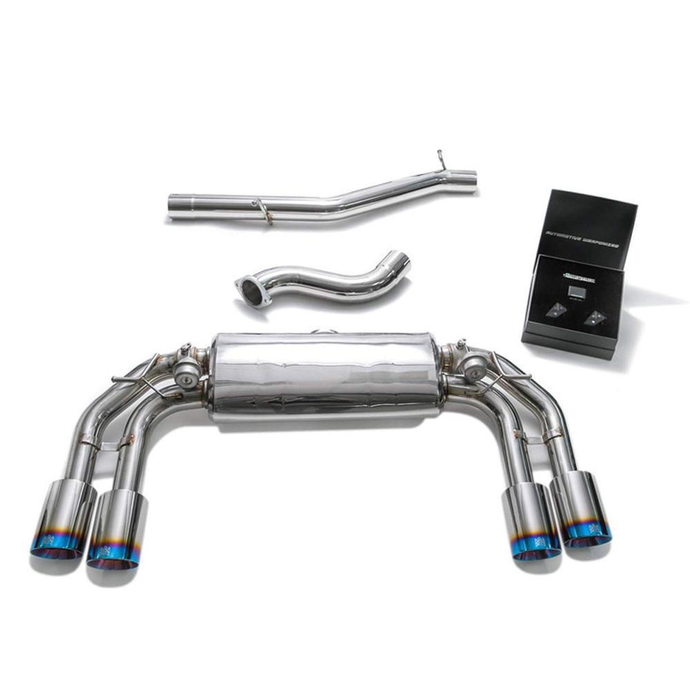 Armytrix Stainless Steel Valvetronic Catback Exhaust System w/Quad Exhaust Tips | 2018+ Volkswagen Golf R MK7.5 - 0