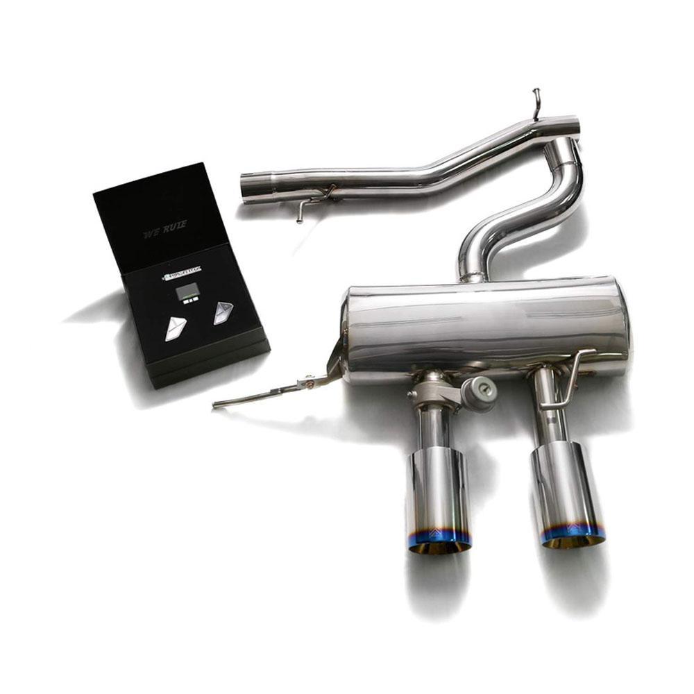 Armytrix Stainless Steel Valvetronic Catback Exhaust System w/Dual Exhaust Tips | 2012-2013 Volkswagen Golf R - 0