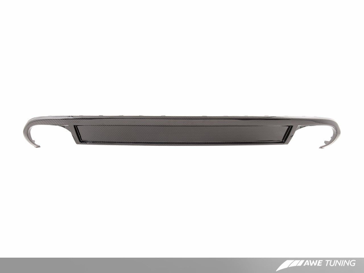 AWE Carbon Fiber Quad Tip Valance Conversion Kit for B8 A4 - Non S-Line Cars (Heat shield and hardware included)