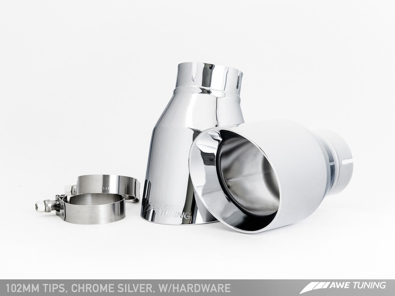 AWE Touring Edition Axle Back Exhaust for BMW F10 M5, Chrome Silver Tips