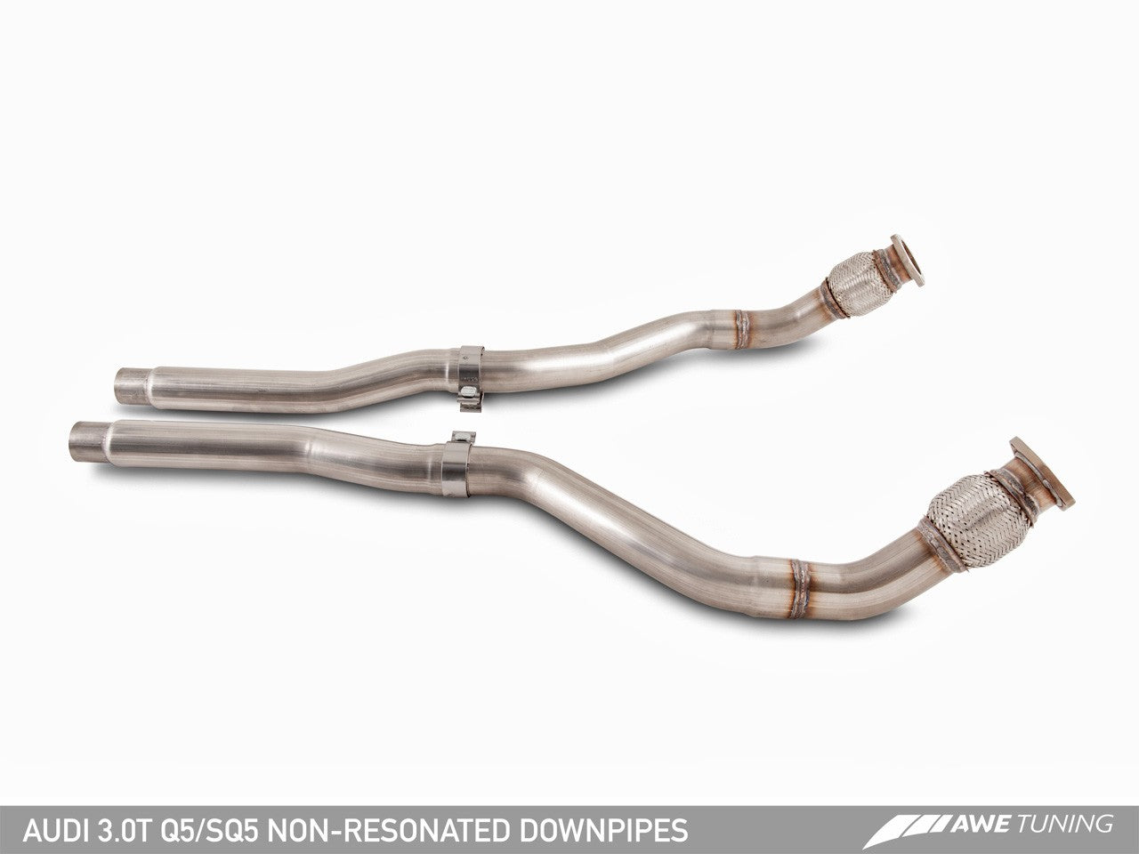 AWE Non-Resonated Downpipes for Audi 8R Q5 / SQ5 3.0T