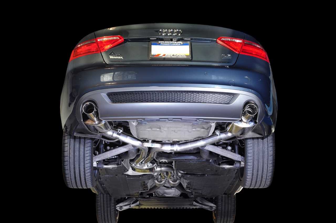AWE Touring Edition Exhaust System for B8 A5 3.2L - Dual 88.9mm Round Polished Silver Tips