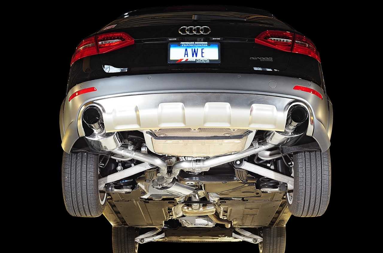 AWE Touring Edition Exhaust for B8.5 Allroad - Dual Outlet, Diamond Black Tips