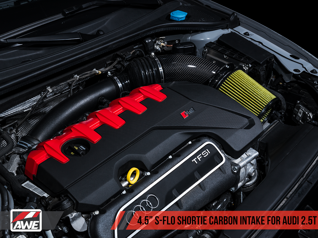 AWE 4.5" S-FLO Shortie Carbon Intake for Audi RS 3 / TT RS - 0
