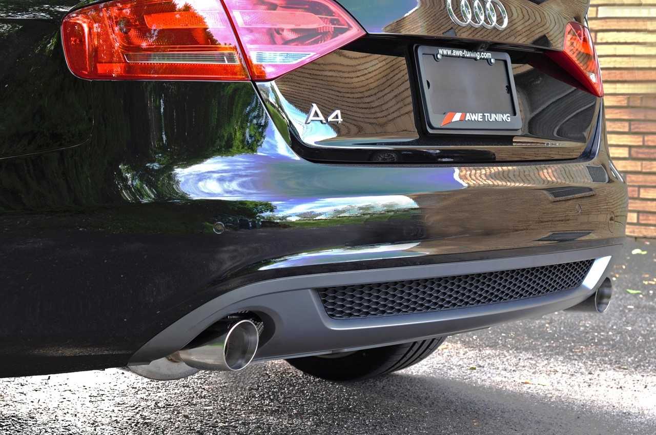AWE Touring Edition Exhaust System for B8 A4 3.2L - Dual 88.9mm Round Polished Silver Tips - 0