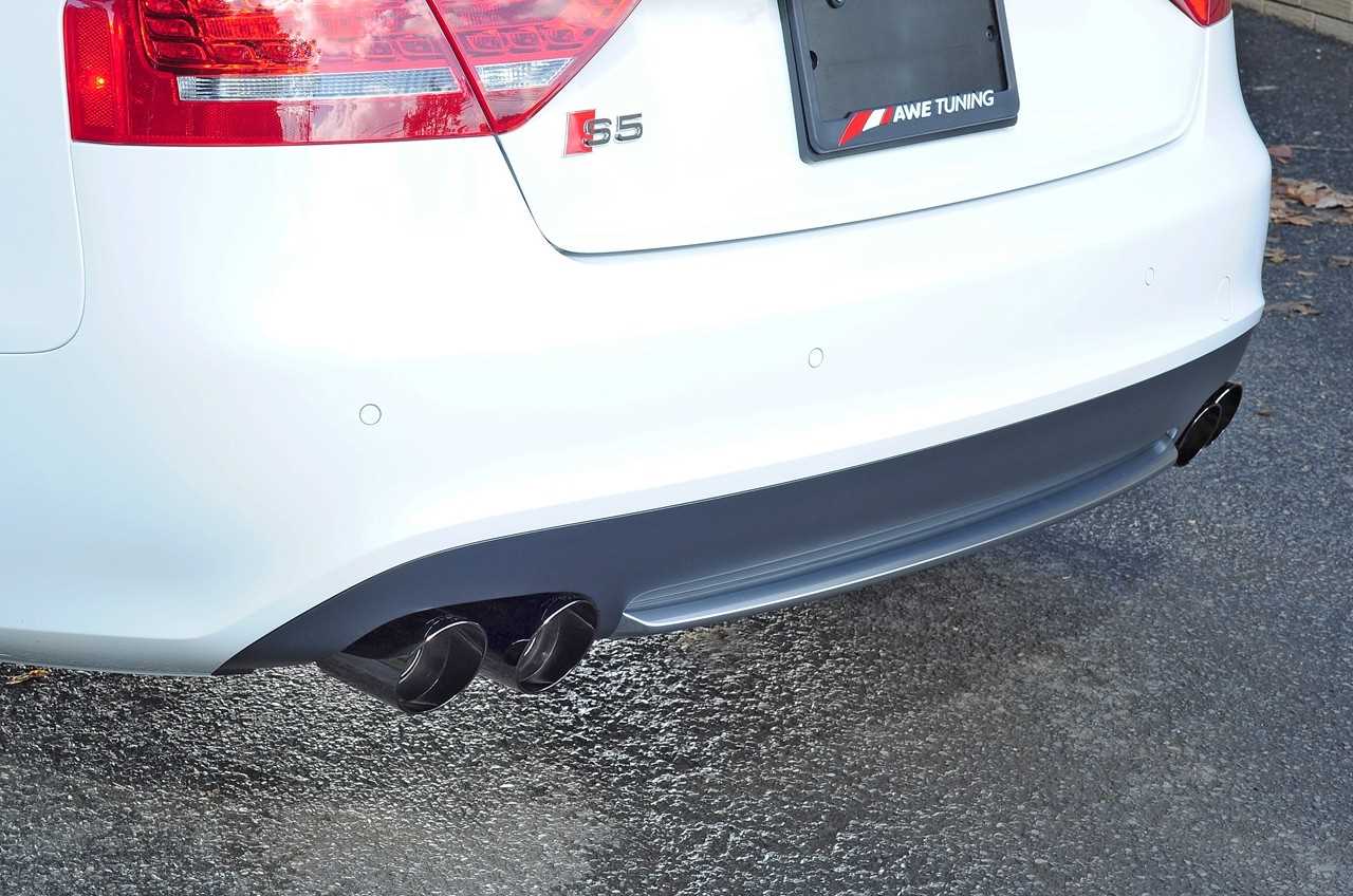 AWE Touring Edition Exhaust for Audi S5 3.0T - Diamond Black Tips (90mm)